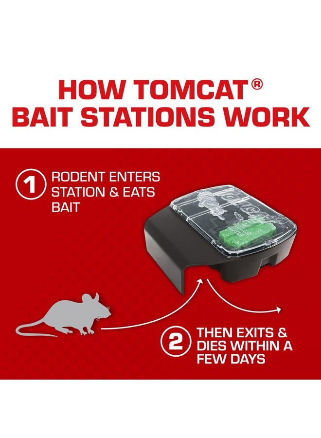 TOMCAT Mouse Killer Child and Dog Resistant, Refillable Station for Indoor and Outdoor, 1 Station and 8 Bait Block Refills - Image 4